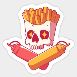 Condiments Skull! Sticker